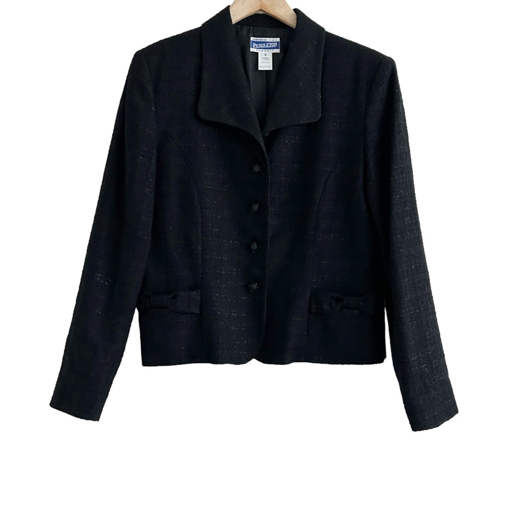Pendleton Wool Blend Metallic Threading Blazer Ja… - image 7